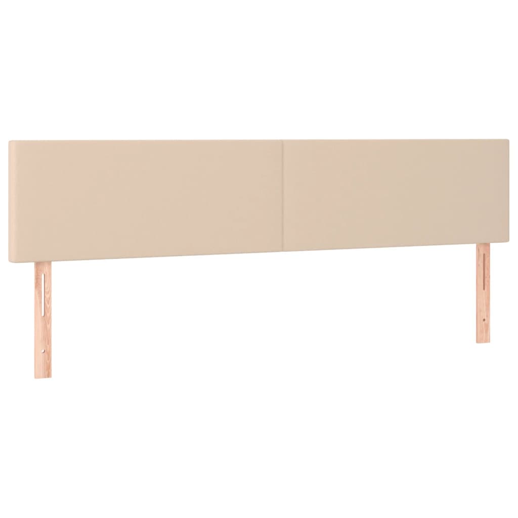 Cama box spring c/colchão/LED 120x190cm couro artif. cappuccino