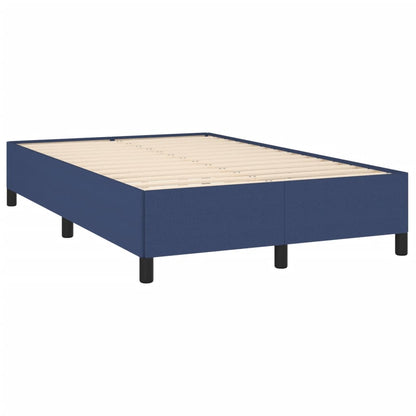 Cama boxspring com colchão 120x190 cm tecido azul