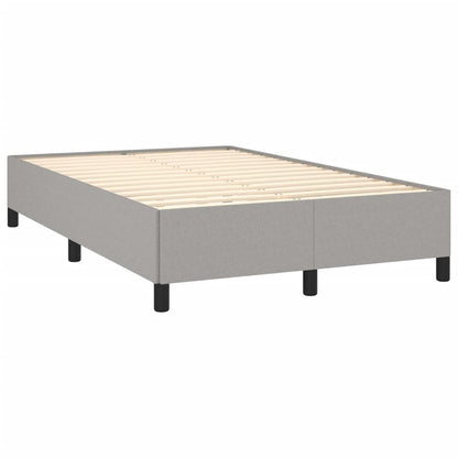 Cama boxspring com colchão 120x190 cm tecido cinzento-claro