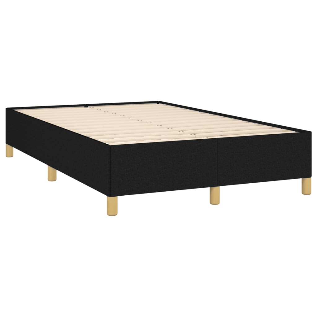 Cama boxspring com colchão 120x190 cm tecido preto