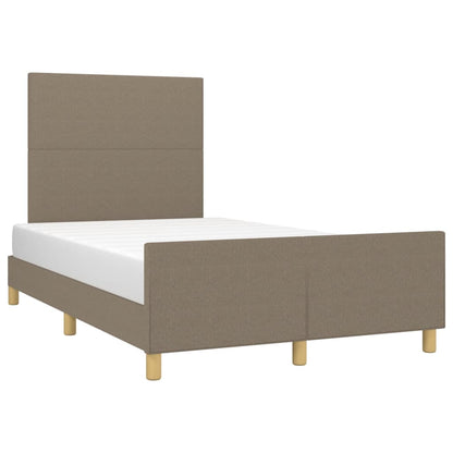 Estrutura cama c/ cabeceira 120x190 cm tecido cinza-acastanhado