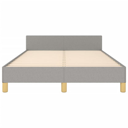 Estrutura de cama com cabeceira 120x190 cm tecido cinza-claro