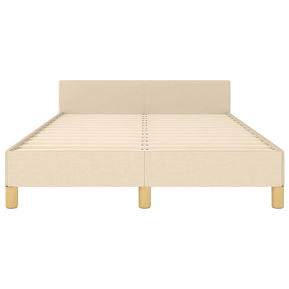 Estrutura de cama com cabeceira 120x190 cm tecido cor creme