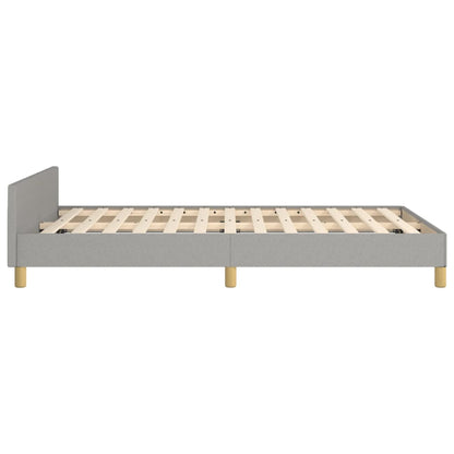 Estrutura de cama com cabeceira 120x190 cm tecido cinza-claro