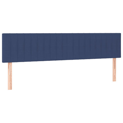 Estrutura de cama com cabeceira 120x190 cm tecido azul