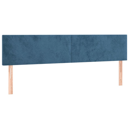 Estrutura de cama c/ cabeceira 120x190 cm veludo azul-escuro