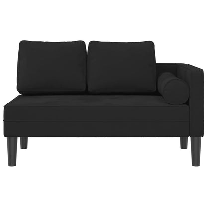 Chaise lounge com almofadões veludo preto