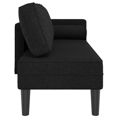 Chaise lounge com almofadões tecido preto