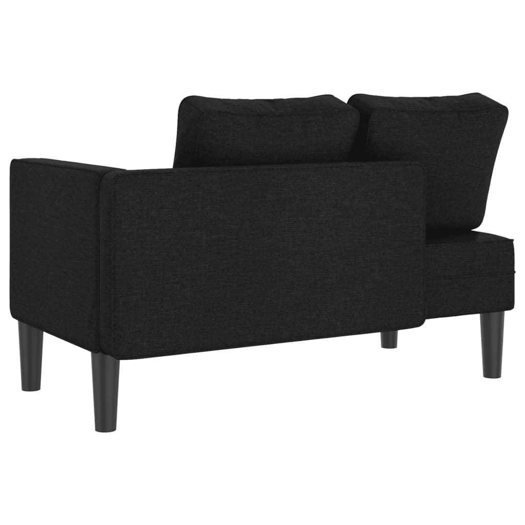 Chaise lounge com almofadões tecido preto