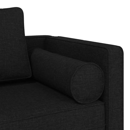 Chaise lounge com almofadões tecido preto