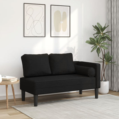 Chaise lounge com almofadões tecido preto