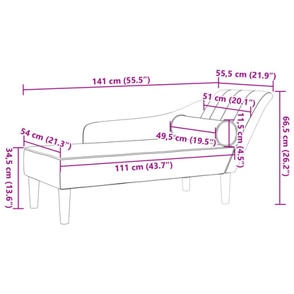 Chaise lounge com almofadões tecido cinzento-escuro