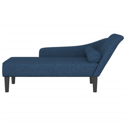 Chaise lounge com almofadões tecido azul