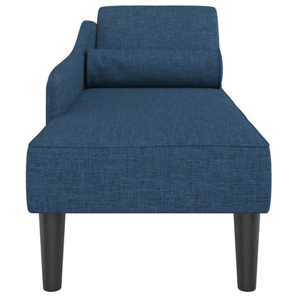 Chaise lounge com almofadões tecido azul