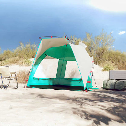 Tenda praia 2 pessoas libertação rápida impermeável verde mar