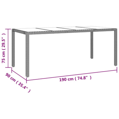 9 pcs conjunto de bistrô para jardim c/ almofadões vime PE bege