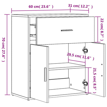 Aparadores 2 pcs 60x31x70 cm derivados de madeira branco