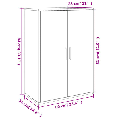 Aparadores 2 pcs 60x31x84 cm derivados de madeira branco