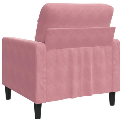 Poltrona 60 cm veludo rosa