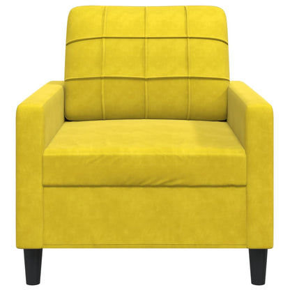 Poltrona 60 cm veludo amarelo