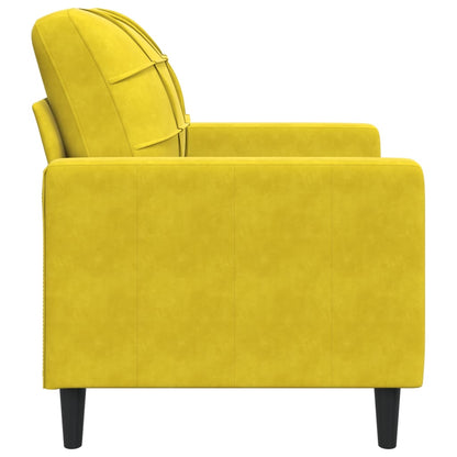 Poltrona 60 cm veludo amarelo