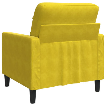 Poltrona 60 cm veludo amarelo