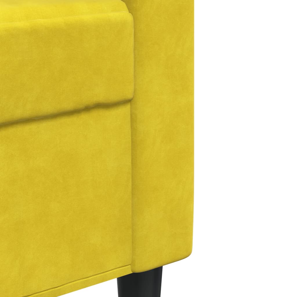 Poltrona 60 cm veludo amarelo