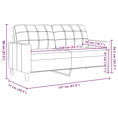 Sofá de 2 lugares veludo 140 cm rosa