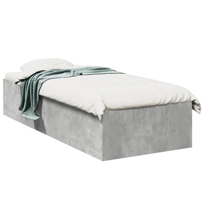 Estrutura de cama 75x190 cm derivados de madeira cinza cimento