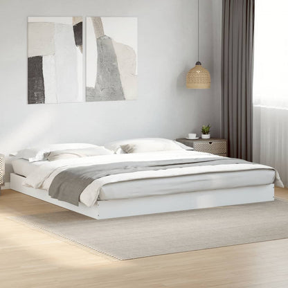 Estrutura de cama 200x200 cm derivados de madeira branco