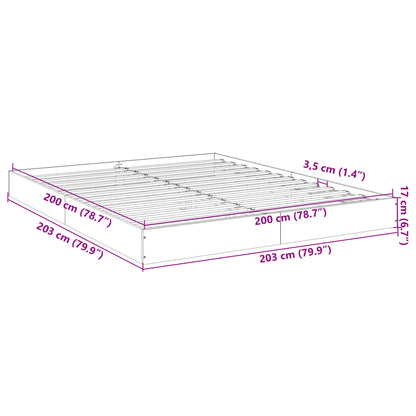 Estrutura de cama 200x200 cm derivados de madeira branco