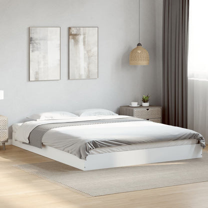 Estrutura de cama 150x200 cm derivados de madeira branco