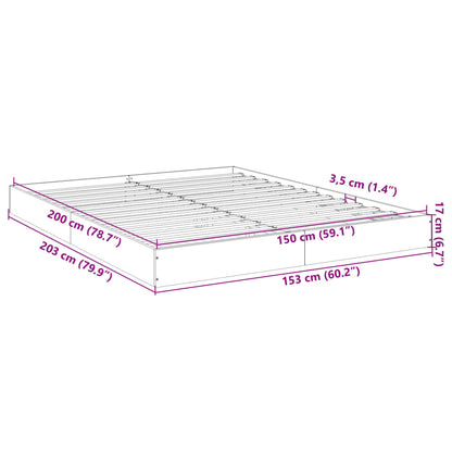 Estrutura de cama 150x200 cm derivados de madeira branco