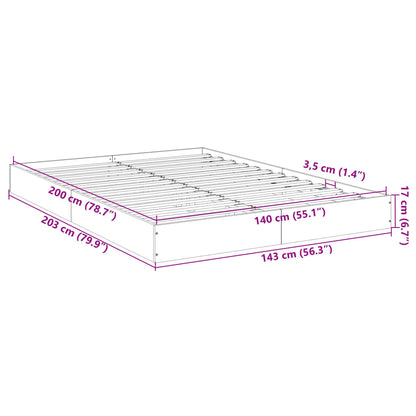 Estrutura de cama 140x200 cm derivados de madeira branco