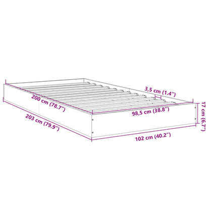 Estrutura de cama 100x200 cm derivados de madeira branco