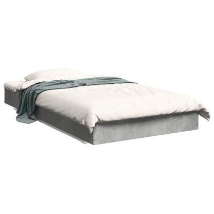 Estrutura de cama 100x200 cm derivados de madeira cinza sonoma