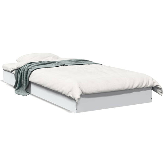 Estrutura de cama 90x200 cm derivados de madeira branco