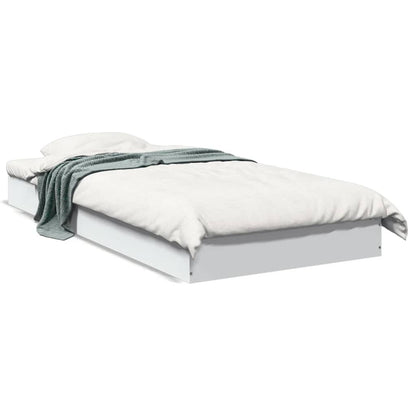 Estrutura de cama 75x190 cm derivados de madeira branco