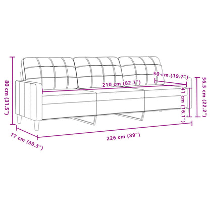 3 pcs conjunto de sofás com almofadões veludo cinzento-claro