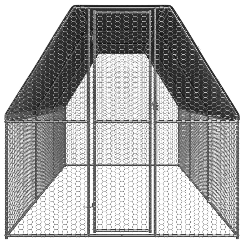 Galinheiro 2x6x2 m aço galvanizado