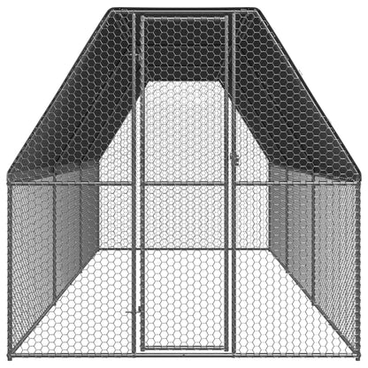 Galinheiro 2x6x2 m aço galvanizado