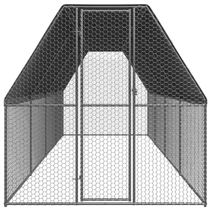 Galinheiro 2x8x2 m aço galvanizado