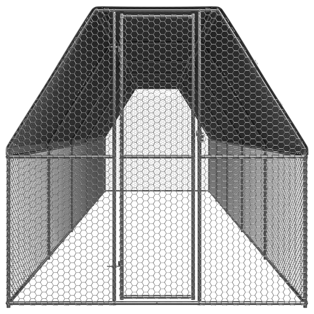 Galinheiro 2x10x2 m aço galvanizado