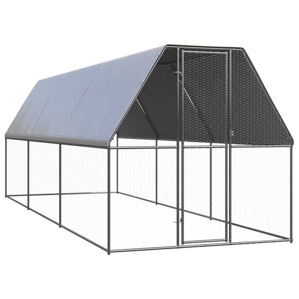 Galinheiro 2x6x2 m aço galvanizado