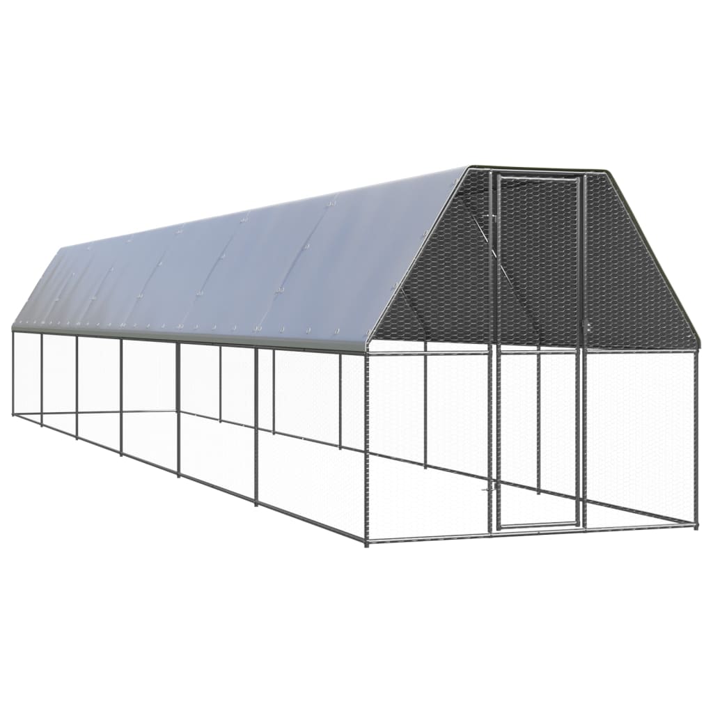 Galinheiro 2x12x2 m aço galvanizado