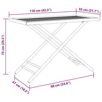 5 pcs conjunto de jantar para jardim bambu