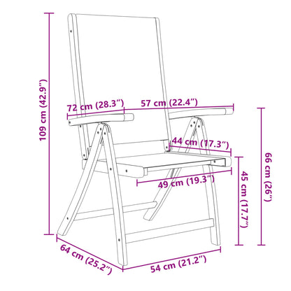 7 pcs conjunto de jantar para jardim acácia maciça e textilene