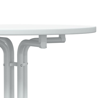 Mesa de jantar Ø70x110 cm derivados de madeira e aço branco