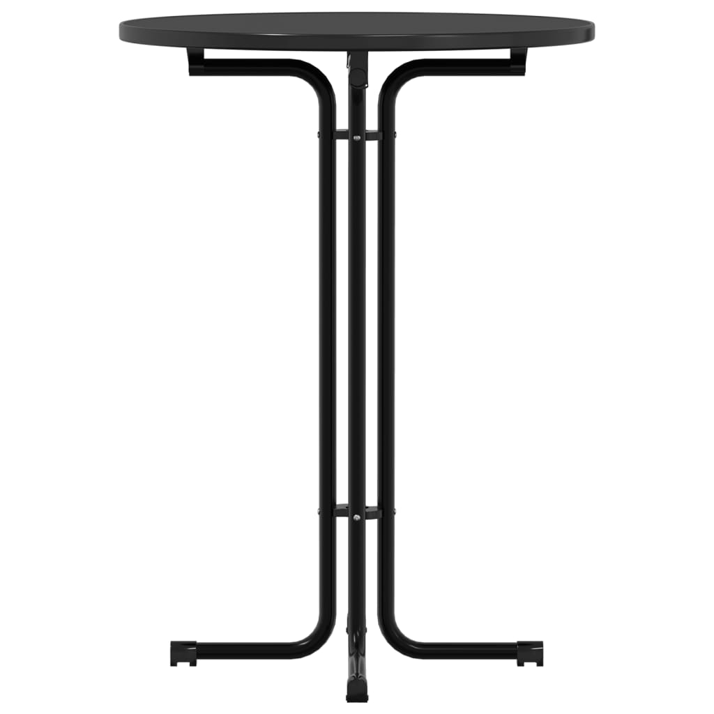 Mesa de jantar Ø80x110 cm derivados de madeira e aço preto