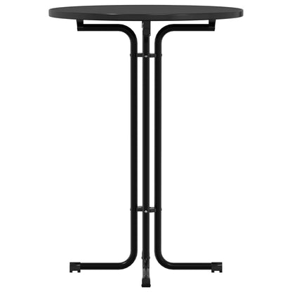 Mesa de jantar Ø80x110 cm derivados de madeira e aço preto